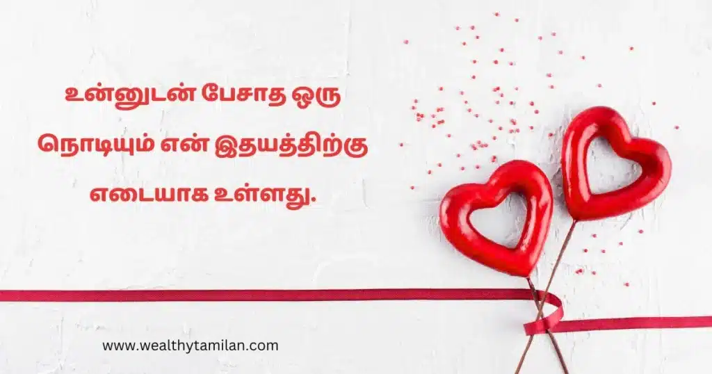 valentine's day wishes in tamil with mixed text and a website reference.