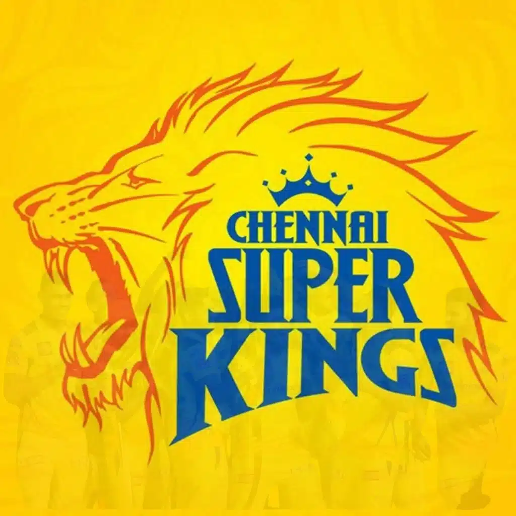 csk quotes in tamil Chennai Super Kings logo. Yellow background with a stylized roaring lion in red outline and the text "CHENNAI SUPER KINGS" in blue with a crown above "CHENNAI".